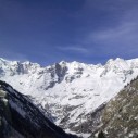 Plan Gorret vista sulla catena del Monte Bianco